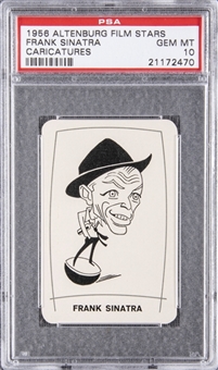 1956 Altenburg "Film Stars" Caricatures Frank Sinatra – PSA GEM MT 10 "1 of 2!"